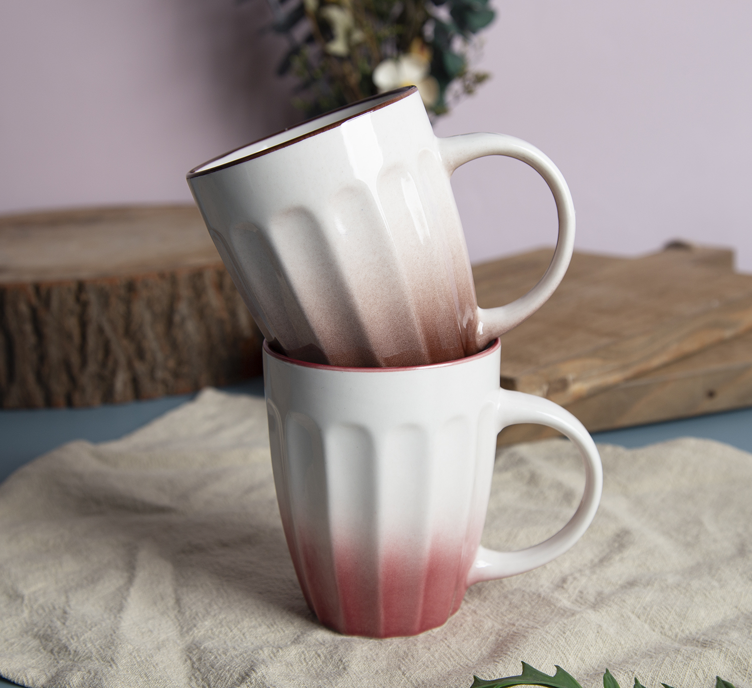 CHANGSHA HAPPY GO Gourd-Shaped Embossed Design New Bone China Mugs and Bowls |happygodinnerware.com