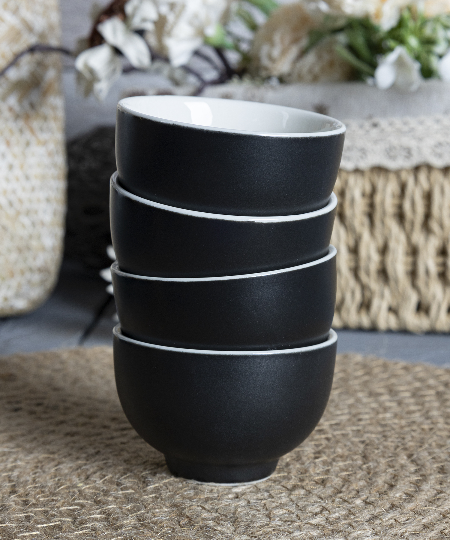 CHANGSHA HAPPY GO Matte Black Glazed New Bone China Tea Set with White Inner Glaze and Gold Accents  |happygodinnerware.com
