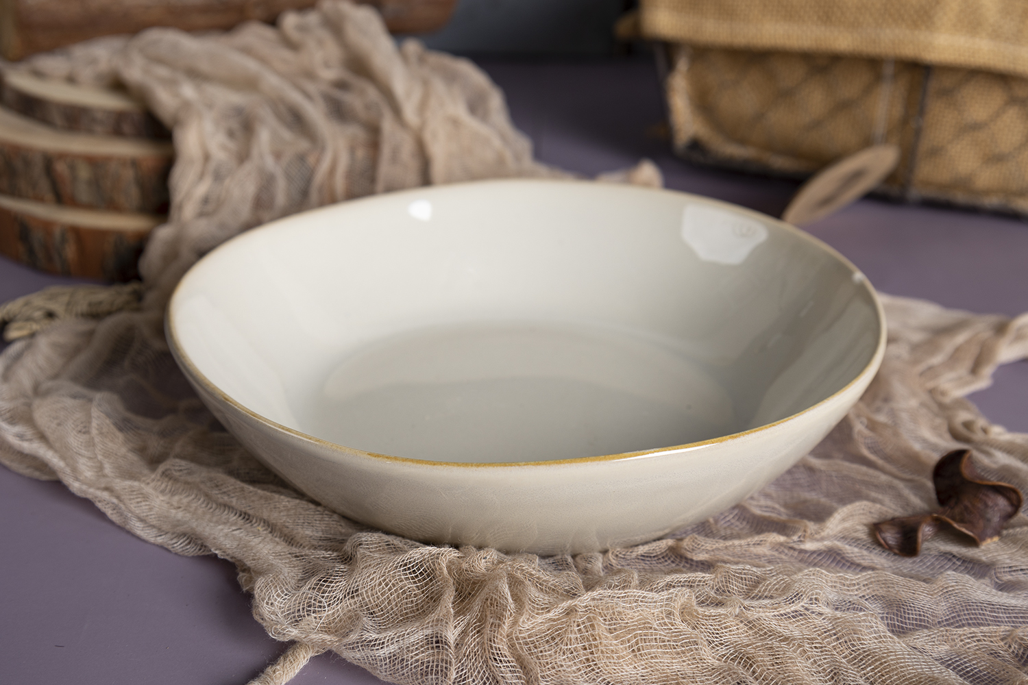 CHANGSHA HAPPY GO  Simple Beige Reactive Glaze Stoneware Dinner Set with Elegant Matte Finish  |happygodinnerware.com