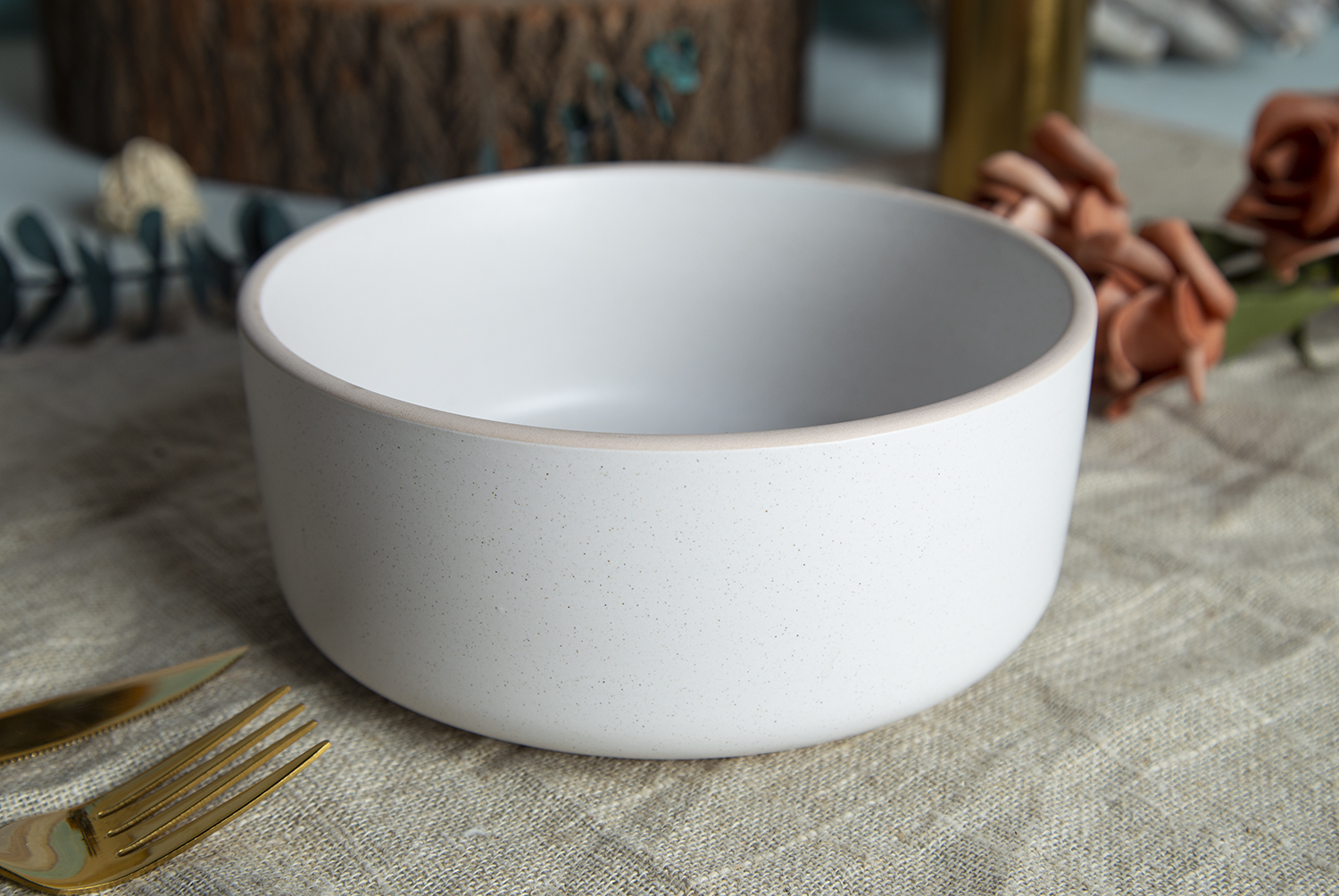 CHANGSHA HAPPY GO Sesame Dot Glaze Stoneware Dinnerware with Soft Color Trim |happygodinnerware.com