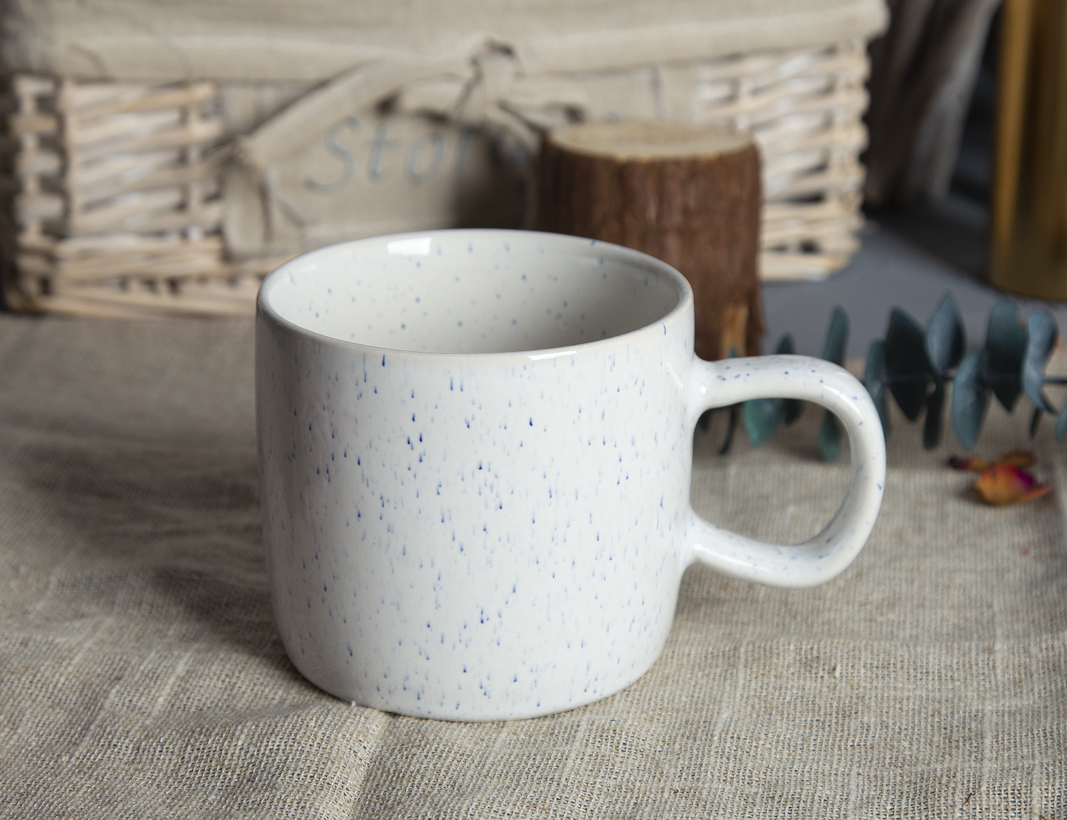 CHANGSHA HAPPY GO Speckled Reactive Glaze Stoneware Mugs and Bowl Set |happygodinnerware.com