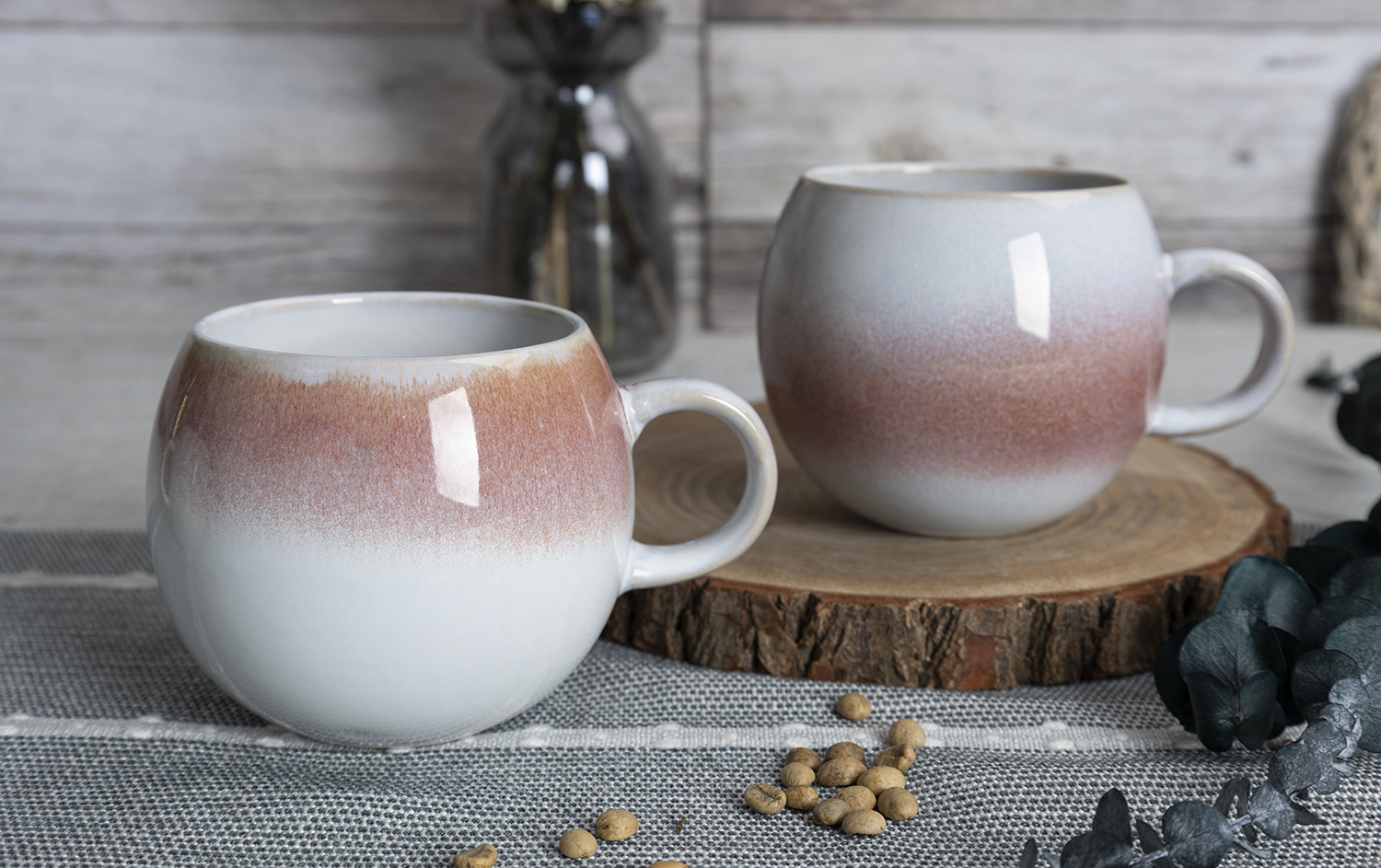 CHANGSHA HAPPY GO Reactive Glaze Stoneware Mugs with Gradient Colors | happygodinnerware.com