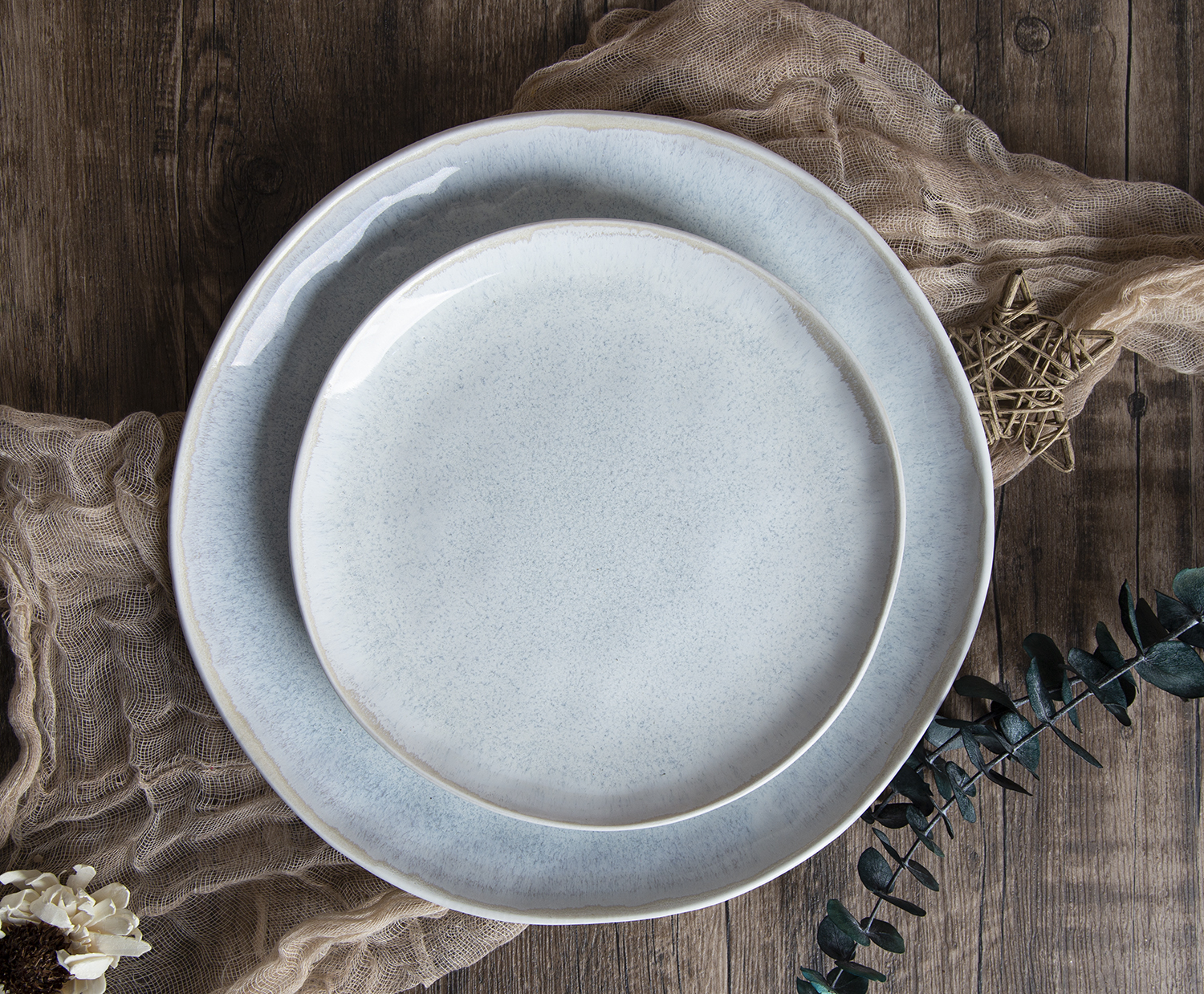 CHANGSHA HAPPY GO  Amber Brown Reactive Glaze Stoneware Dinner Set with Glossy Vintage Finish  |happygodinnerware.com