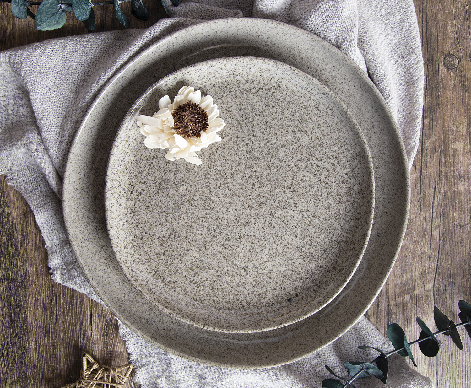 CHANGSHA HAPPY GO  Glacier Blue Reactive Glaze Stoneware Dinner Set with Delicate Frosted Texture  |happygodinnerware.com