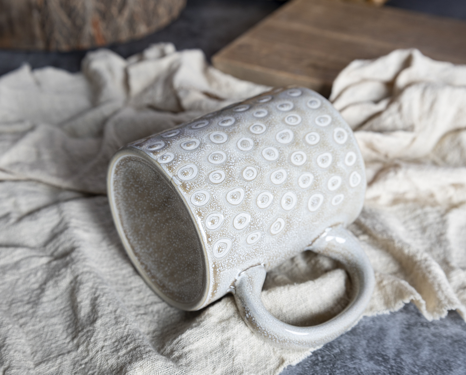 CHANGSHA HAPPY GO Handcrafted Style Reactive Glaze Stoneware Hand-Painted Mug Set with Artistic Patterns  |happygodinnerware.com