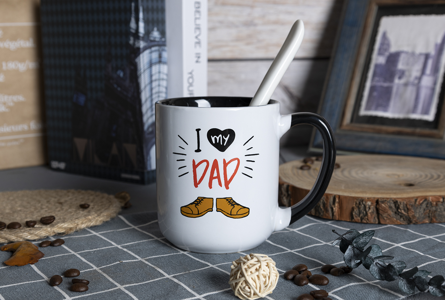 CHANGSHA HAPPY GO  Father’s Day Themed American Style Stoneware Decal Mug Set with Heartwarming Dad Quotes  |happygodinnerware.com