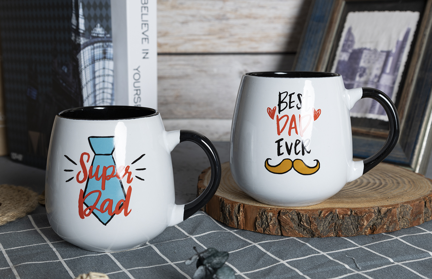 CHANGSHA HAPPY GO  Father’s Day Themed American Style Stoneware Decal Mug Set with Heartwarming Dad Quotes  |happygodinnerware.com