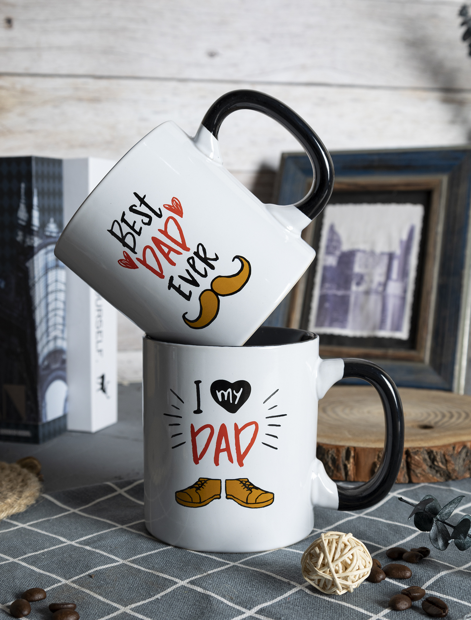 CHANGSHA HAPPY GO  Father’s Day Themed American Style Stoneware Decal Mug Set with Heartwarming Dad Quotes  |happygodinnerware.com