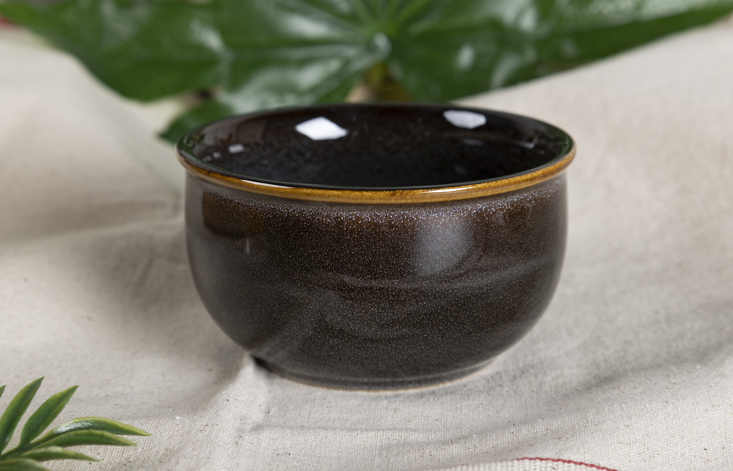 CHANGSHA HAPPY GO  Vintage Coffee Tone Reactive Glaze Stoneware Versatile Bowl and Plate Set for Kitchen  |happygodinnerware.com