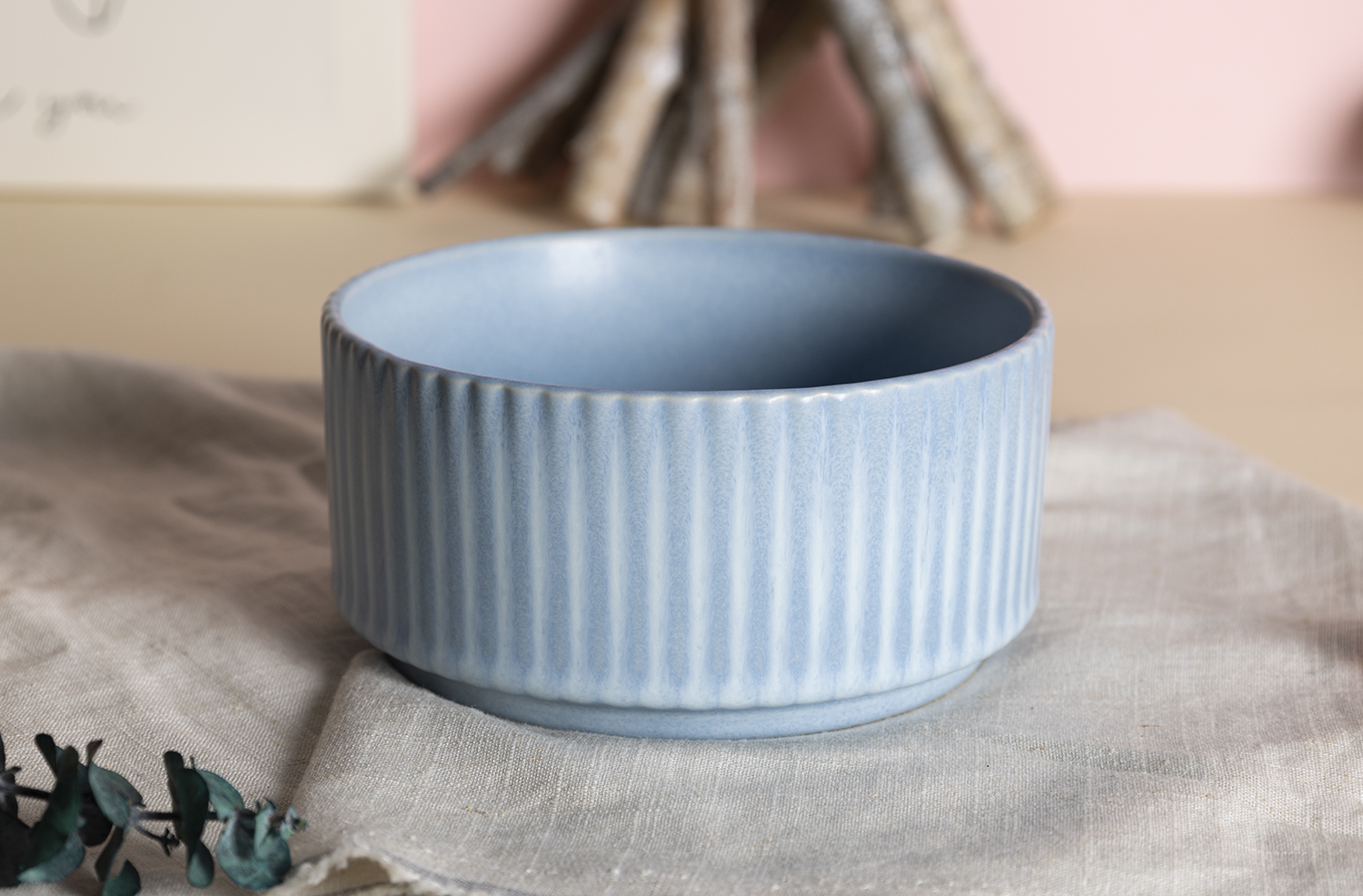 CHANGSHA HAPPY GO  Embossed Striped Reactive Glaze Stoneware Western Dining Plate Set for Modern Table Settings  |happygodinnerware.com