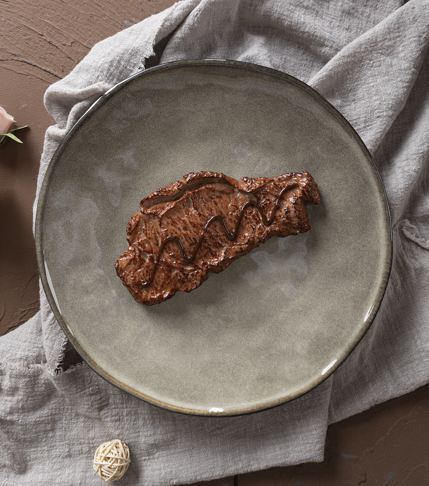 CHANGSHA HAPPY GO  Elegant Grey-Green Reactive Glaze Stoneware Dinnerware Set with Subtle Color Variations  |happygodinnerware.com