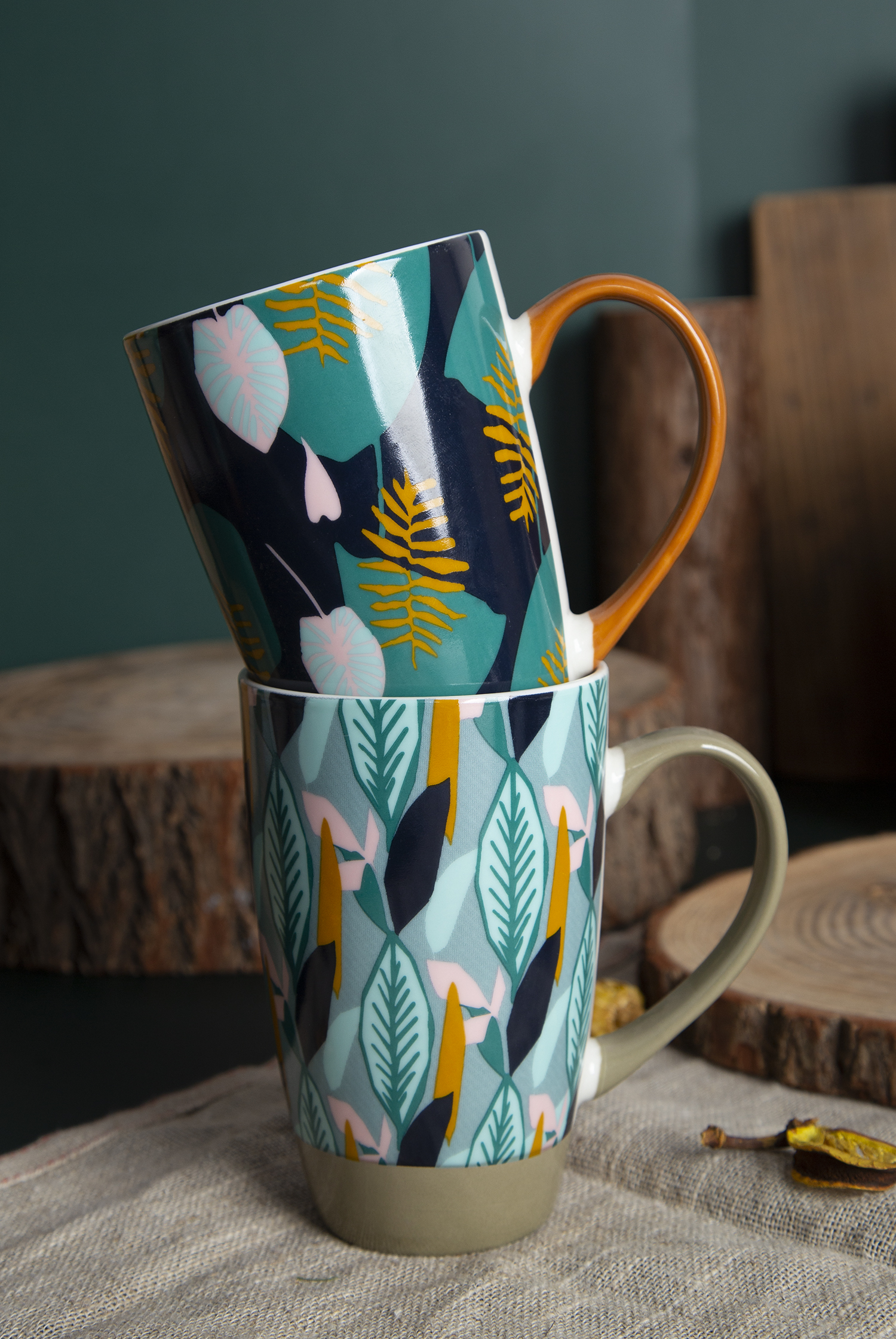 CHANGSHA HAPPY GO New Bone China Color Glaze and Transfer Printed Mug Collection |Dopamine Series Ceramics|happygodinnerware.com