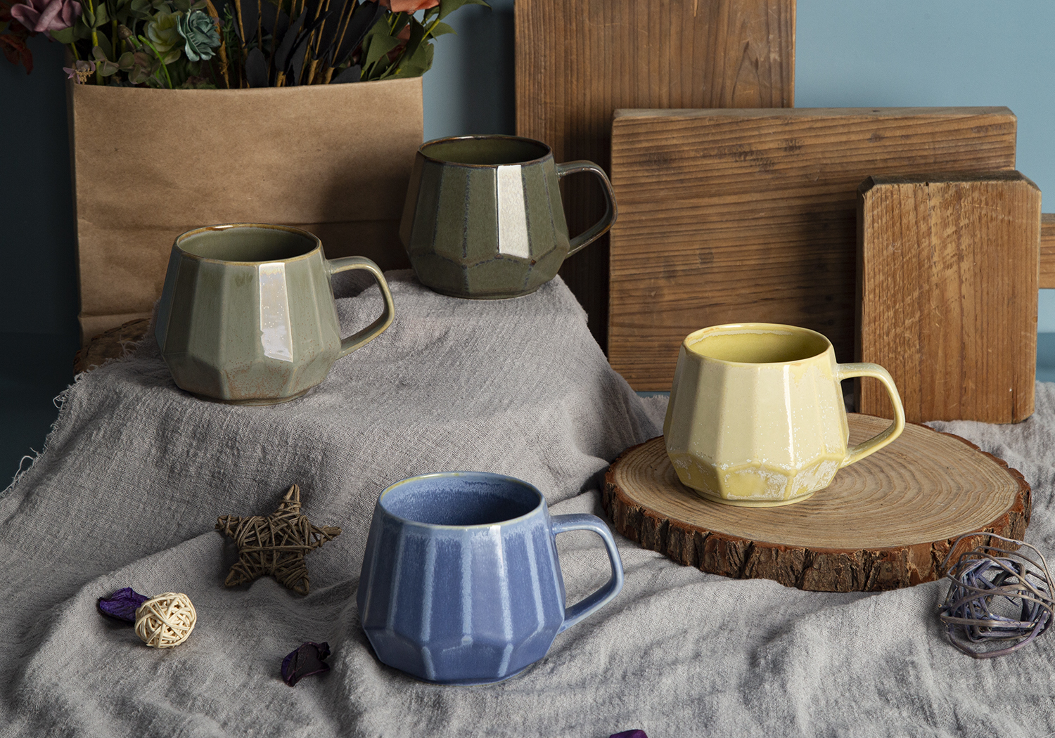 CHANGSHA HAPPY GO Volcanic Matte New Bone China Mug Collection | happygodinnerware.com