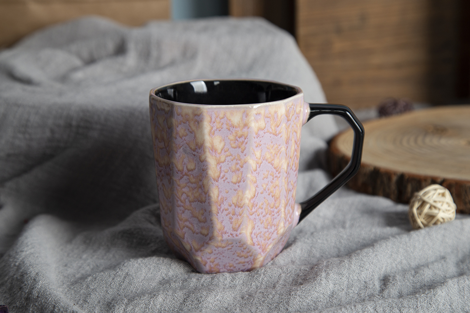 CHANGSHA HAPPY GO Reactive Glazed Embossed New Bone China Mug Collection |Dopamine Series Ceramics|happygodinnerware.com