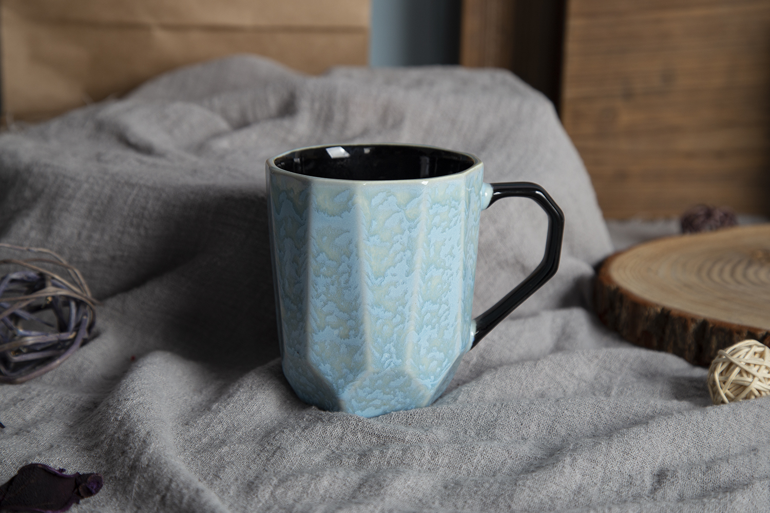 CHANGSHA HAPPY GO Reactive Glazed Embossed New Bone China Mug Collection |Dopamine Series Ceramics|happygodinnerware.com