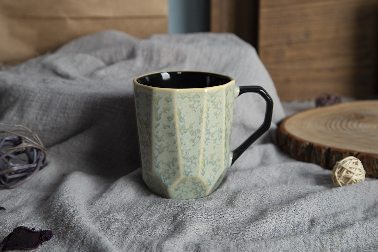 CHANGSHA HAPPY GO Reactive Glazed Embossed New Bone China Mug Collection |Dopamine Series Ceramics|happygodinnerware.com