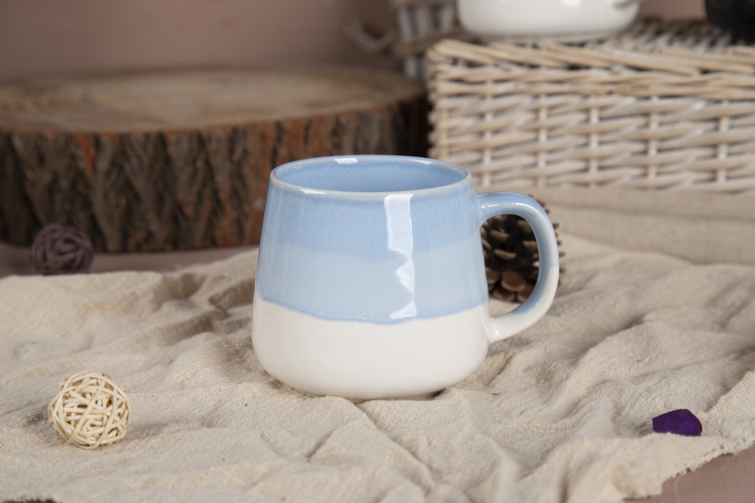 CHANGSHA HAPPY GO Skyline Dip Reactive Glaze New Bone China Mug Collection |Dopamine Series Ceramics|happygodinnerware.com