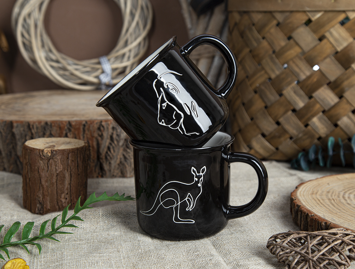 CHANGSHA HAPPY GO New Bone China Screen Printing Animal Pattern Mugs | happygodinnerware.com