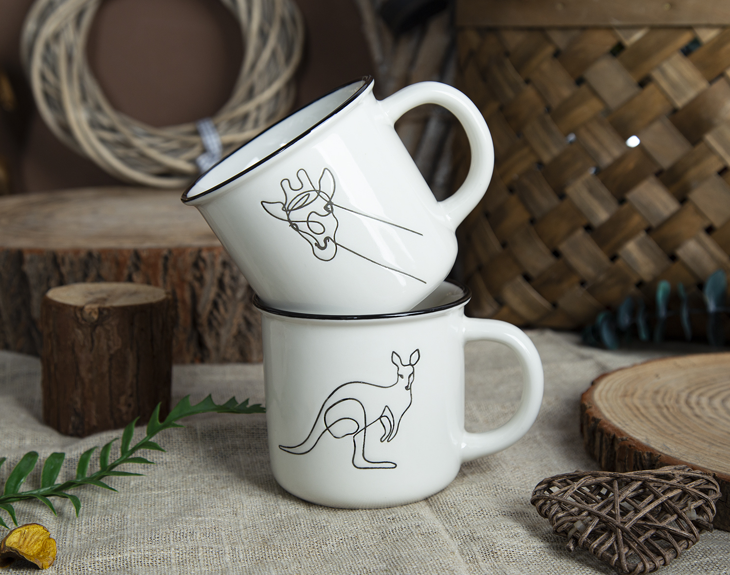 CHANGSHA HAPPY GO New Bone China Screen Printing Animal Pattern Mugs | happygodinnerware.com