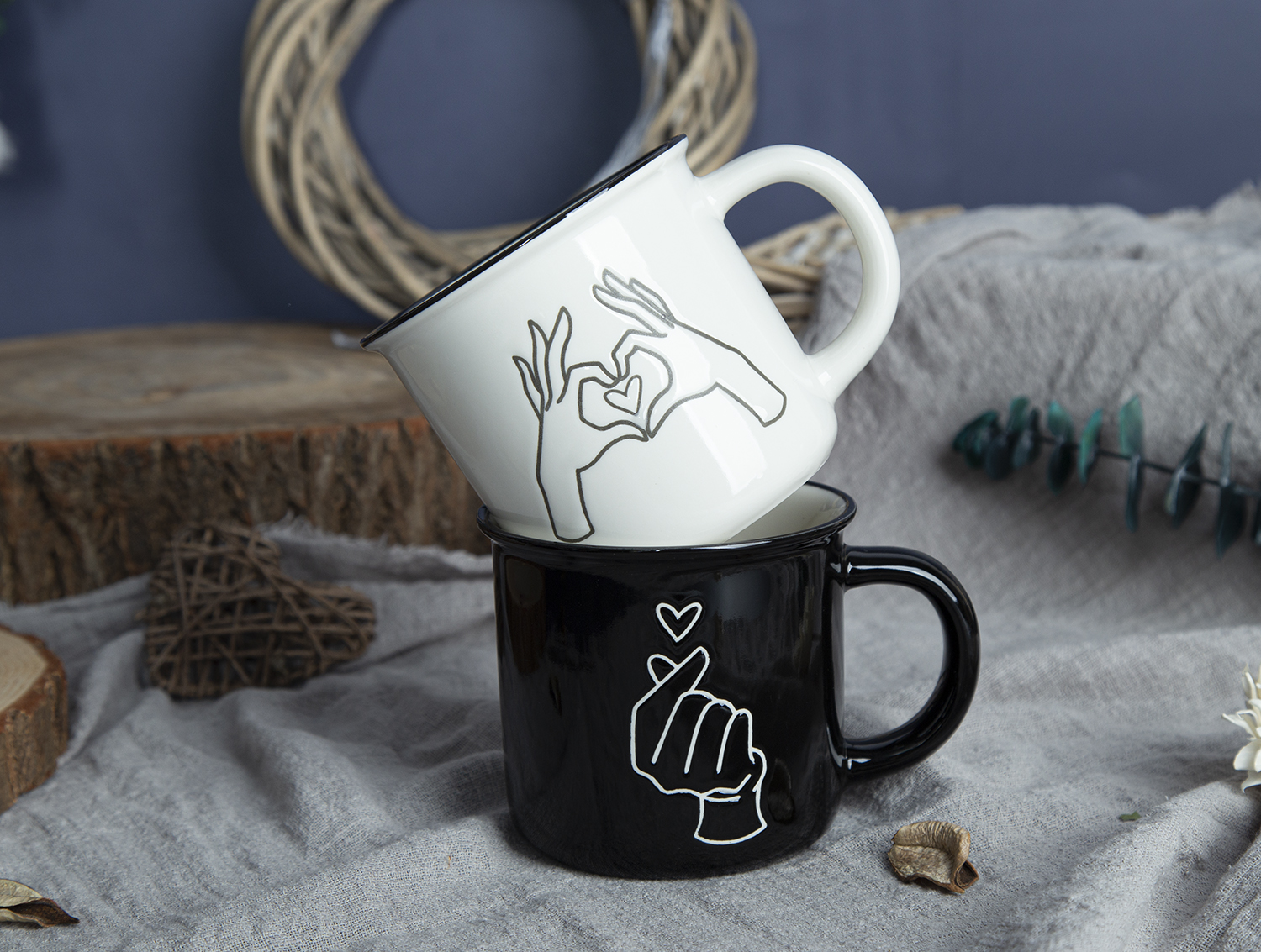 CHANGSHA HAPPY GO New Bone China Screen Printing Hand Illustration Mugs | happygodinnerware.com