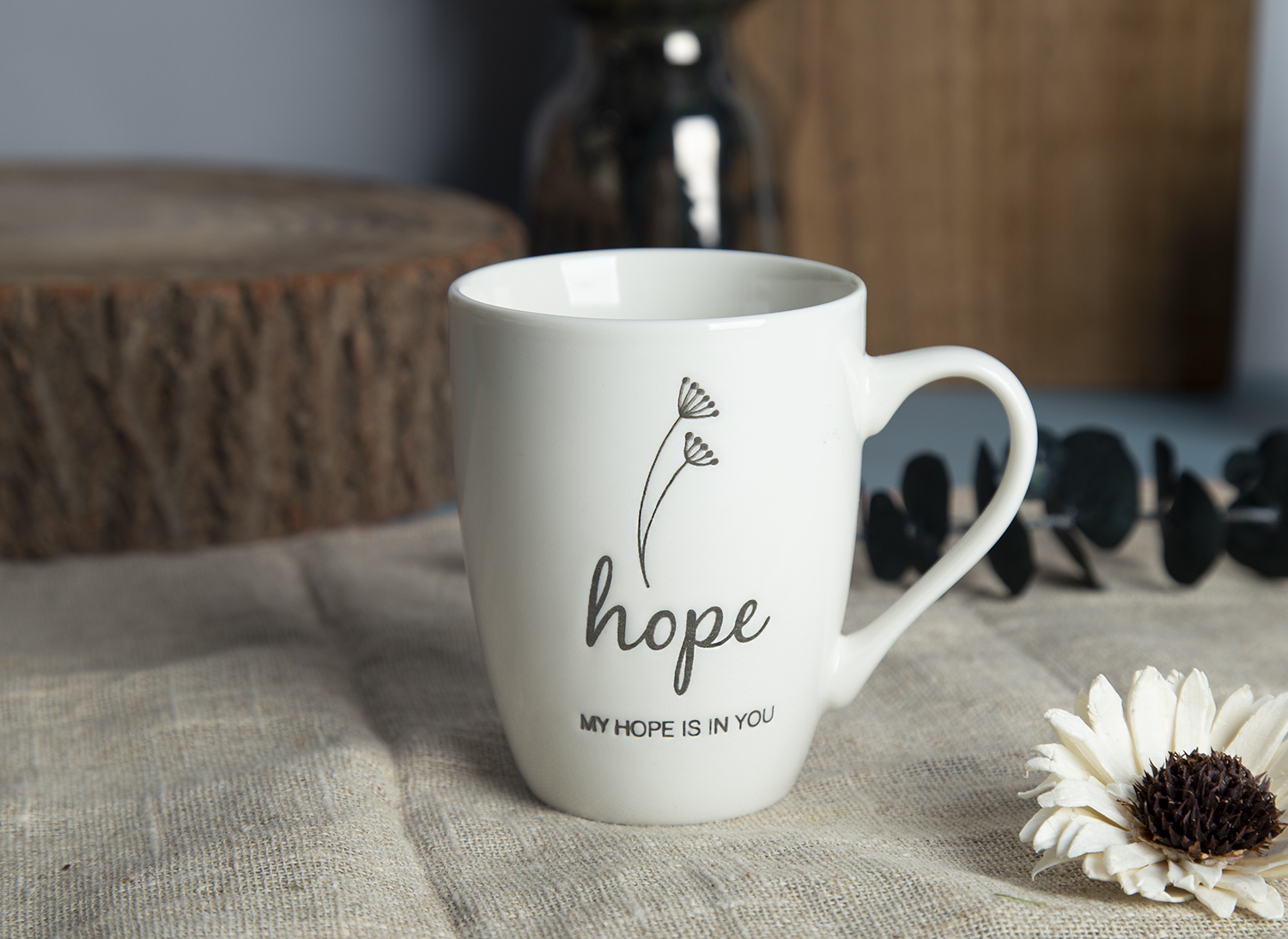 CHANGSHA HAPPY GO New Bone China Underglaze Screen Printing Inspirational Mug Set | happygodinnerware.com