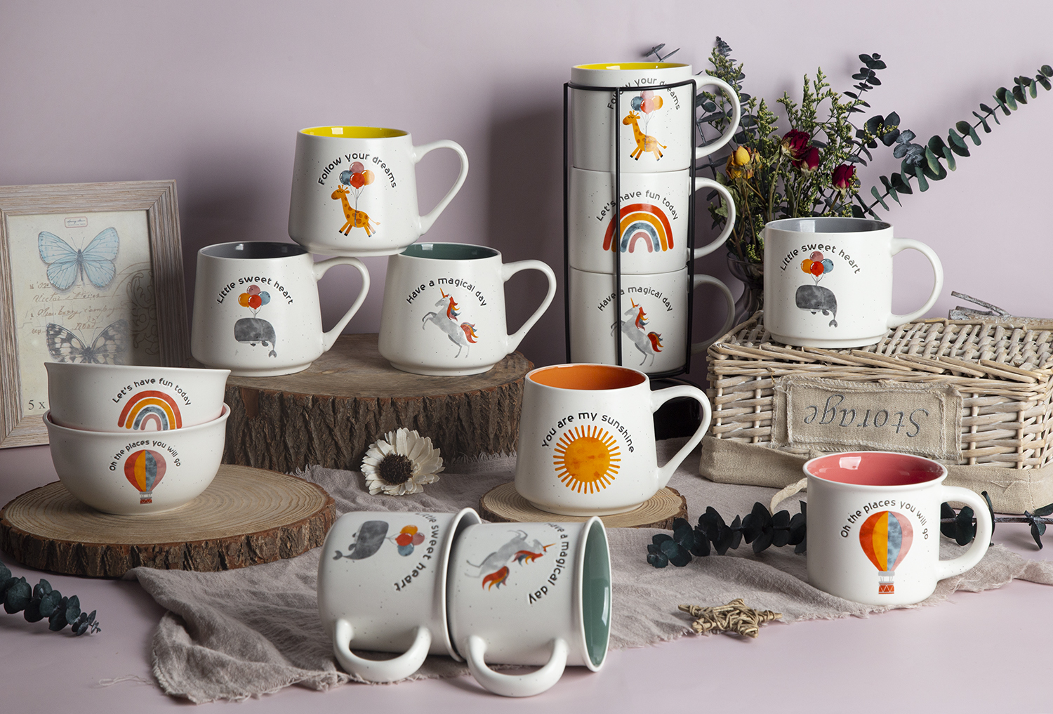 CHANGSHA HAPPY GO New Bone China Underglaze Screen Printing with Decal Process Mug Set | happygodinnerware.com