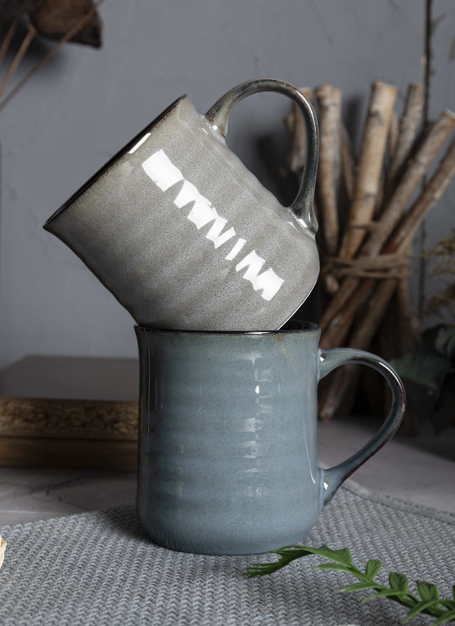 CHANGSHA HAPPY GO Handcrafted Reactive Glaze Ceramic Mug Set with Smooth Round Design and Earthy Tones |happygodinnerware.com
