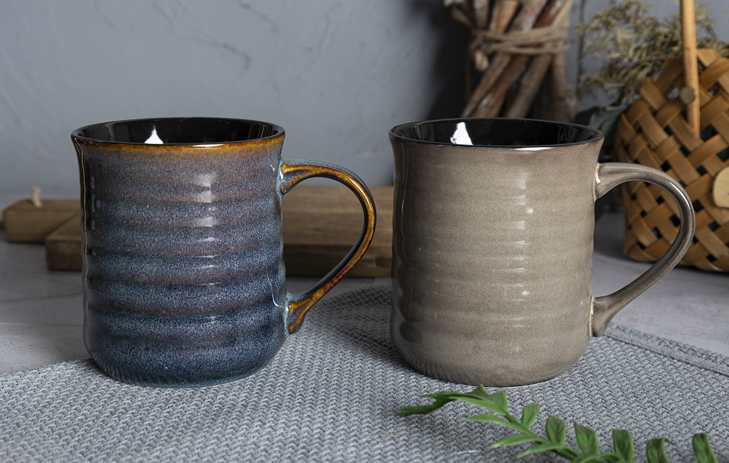CHANGSHA HAPPY GO Handcrafted Reactive Glaze Ceramic Mug Set with Smooth Round Design and Earthy Tones |happygodinnerware.com