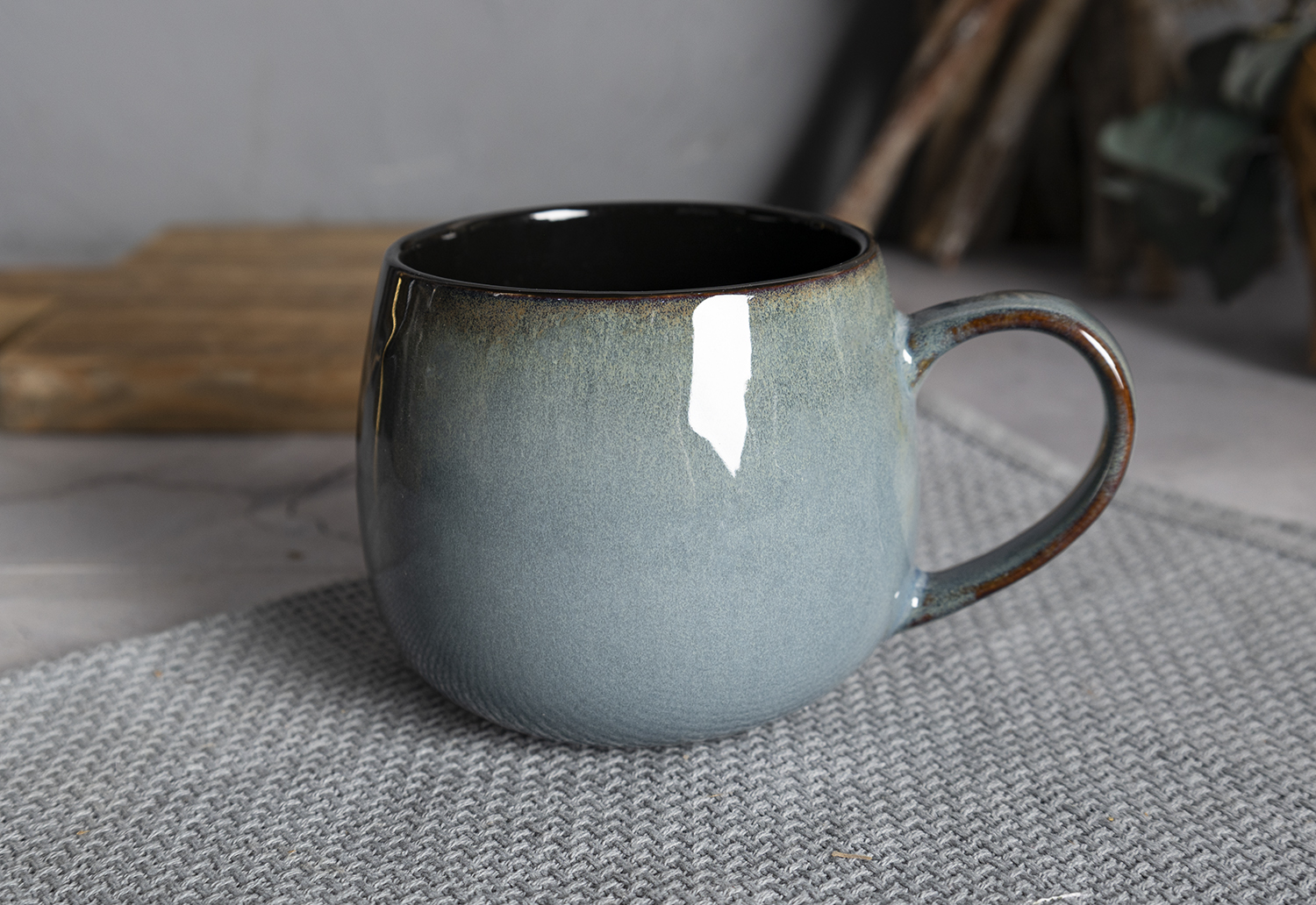CHANGSHA HAPPY GO Handcrafted Reactive Glaze Ceramic Mug Set with Smooth Round Design and Earthy Tones |happygodinnerware.com