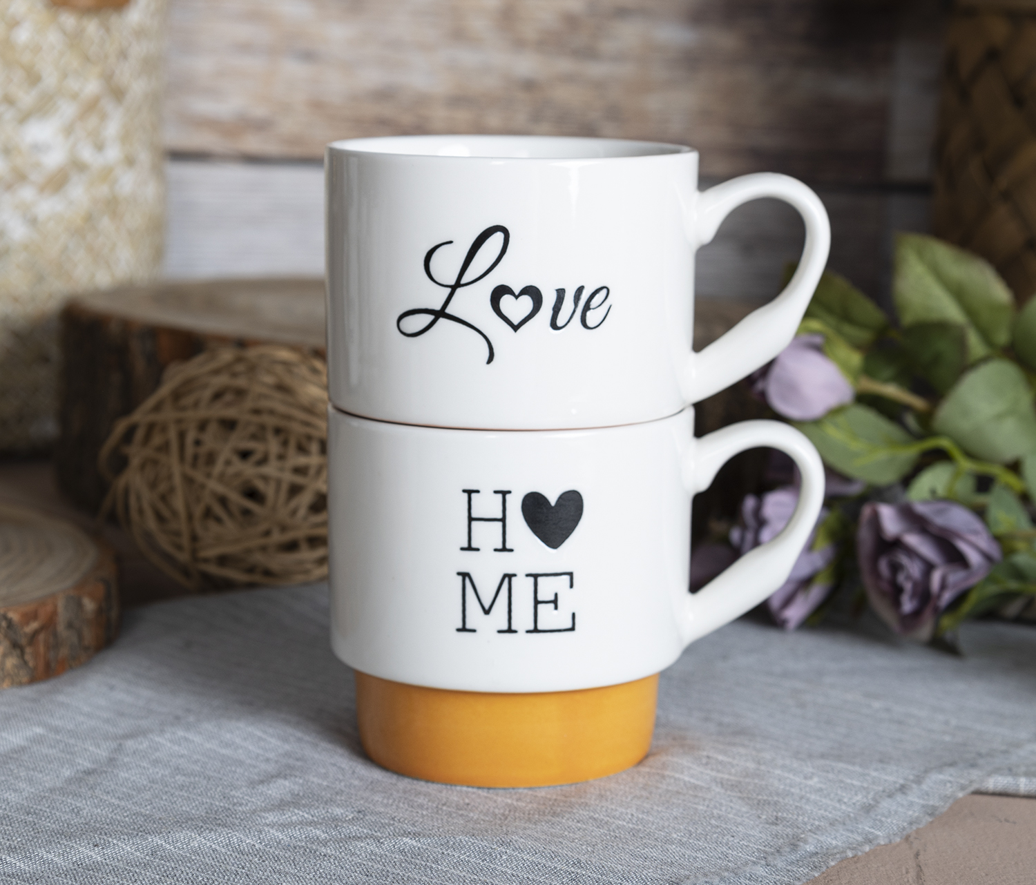 CHANGSHA HAPPY GO Silkscreen Printed Bone China Mug and Bowl Gift Set with Love & Family Themed Typography for Cozy Home Dining |happygodinnerware.com