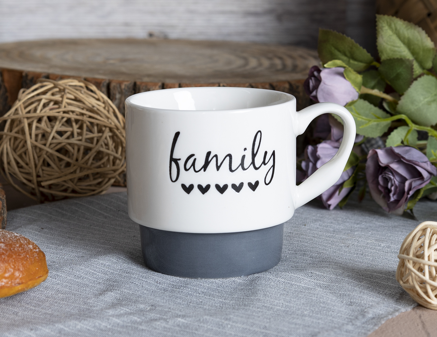 CHANGSHA HAPPY GO Silkscreen Printed Bone China Mug and Bowl Gift Set with Love & Family Themed Typography for Cozy Home Dining |happygodinnerware.com