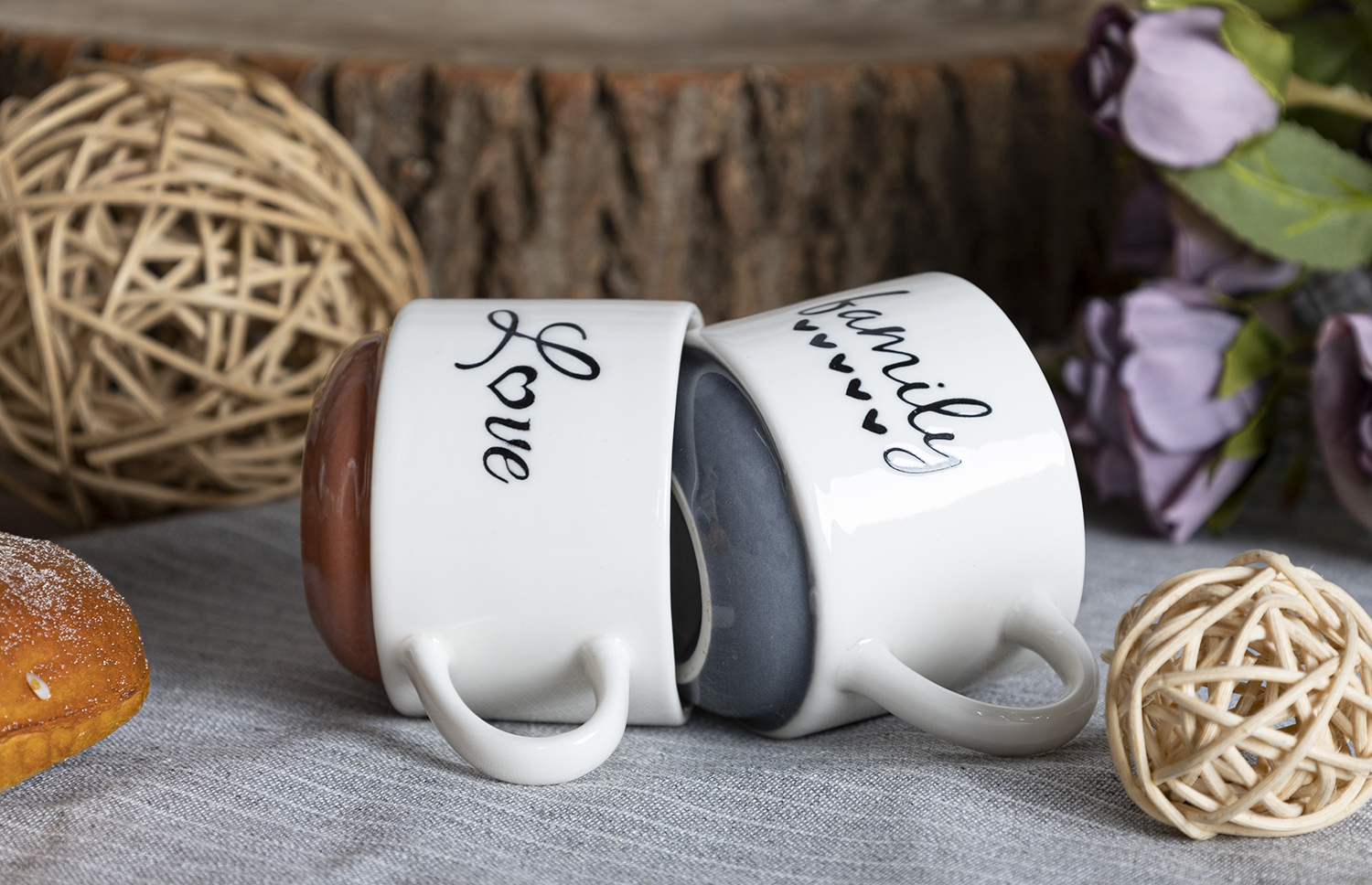 CHANGSHA HAPPY GO Silkscreen Printed Bone China Mug and Bowl Gift Set with Love & Family Themed Typography for Cozy Home Dining |happygodinnerware.com