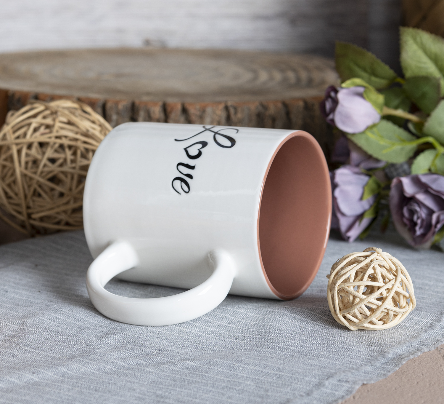 CHANGSHA HAPPY GO Silkscreen Printed Bone China Mug and Bowl Gift Set with Love & Family Themed Typography for Cozy Home Dining |happygodinnerware.com