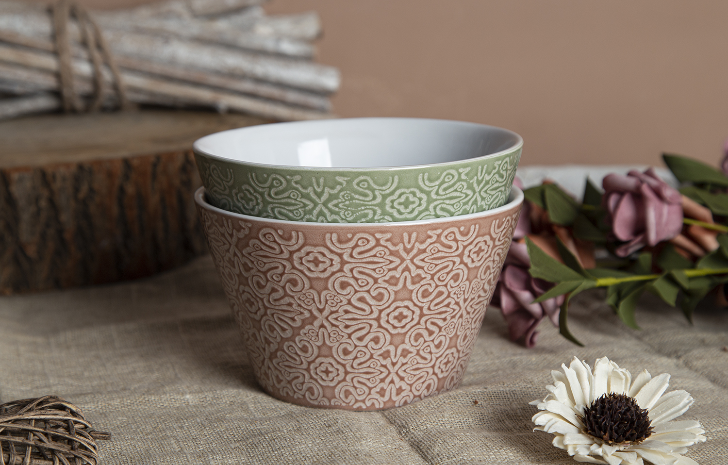 CHANGSHA HAPPY GO Stoneware with Reactive Glaze and Pad Printing Craft Mug Set | happygodinnerware.com