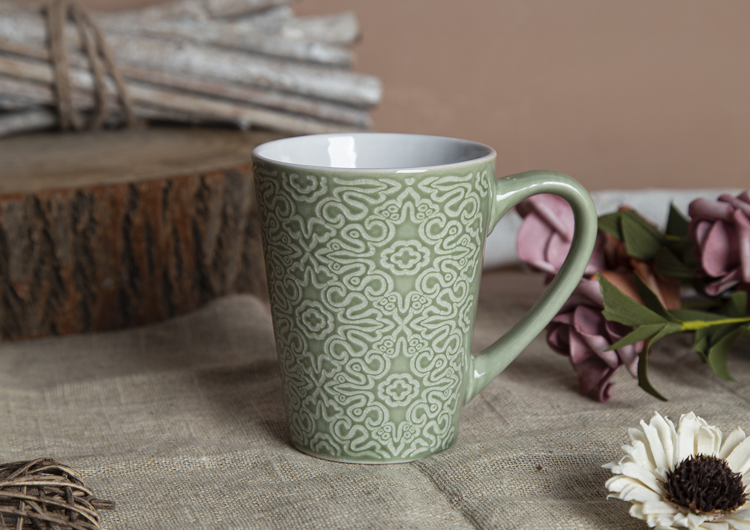 CHANGSHA HAPPY GO Stoneware with Reactive Glaze and Pad Printing Craft Mug Set | happygodinnerware.com