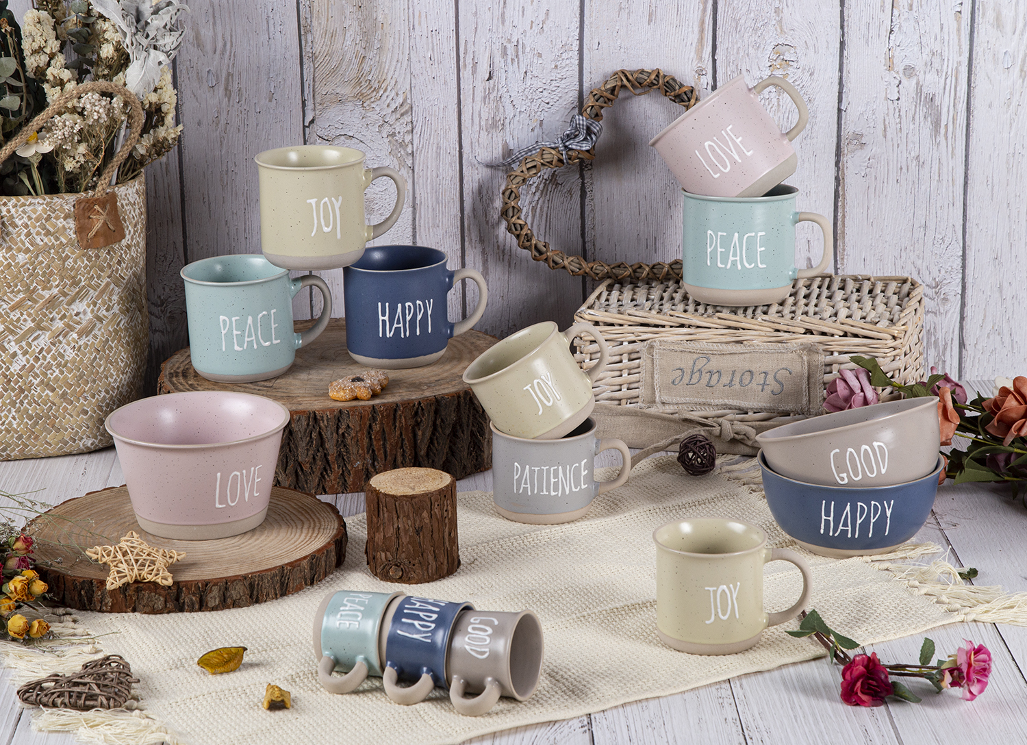 CHANGSHA HAPPY GO Ceramic Mugs with Positive Word Prints | happygodinnerware.com