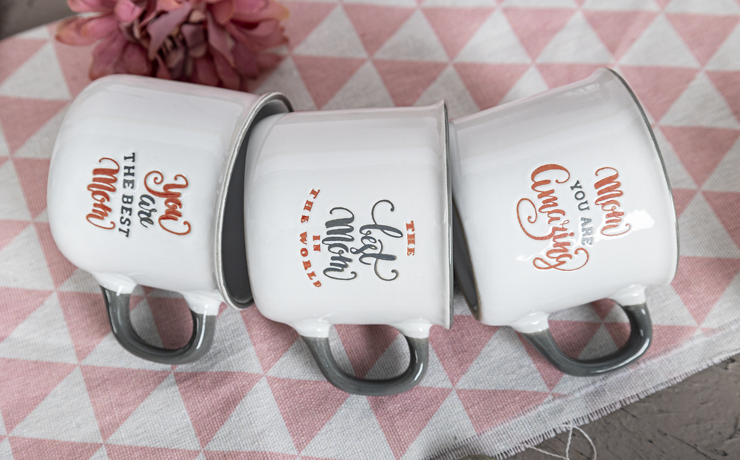 CHANGSHA HAPPY GO Mother’s Day Silkscreen Printed Stoneware Mug and Bowl Set with Heartwarming Quotes for Mom |happygodinnerware.com