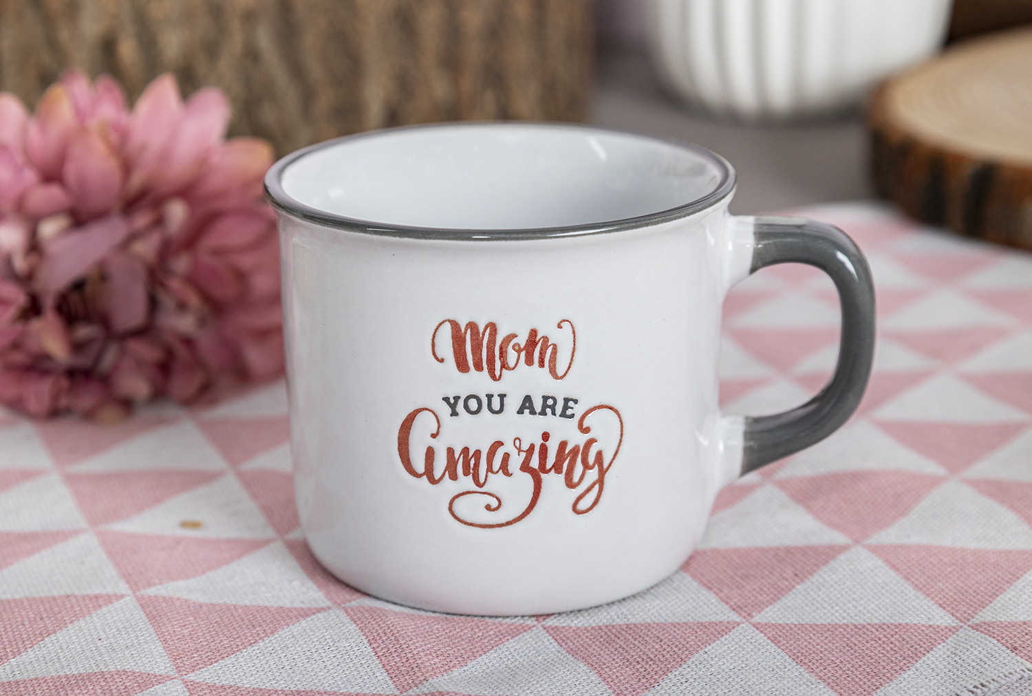 CHANGSHA HAPPY GO Mother’s Day Silkscreen Printed Stoneware Mug and Bowl Set with Heartwarming Quotes for Mom |happygodinnerware.com