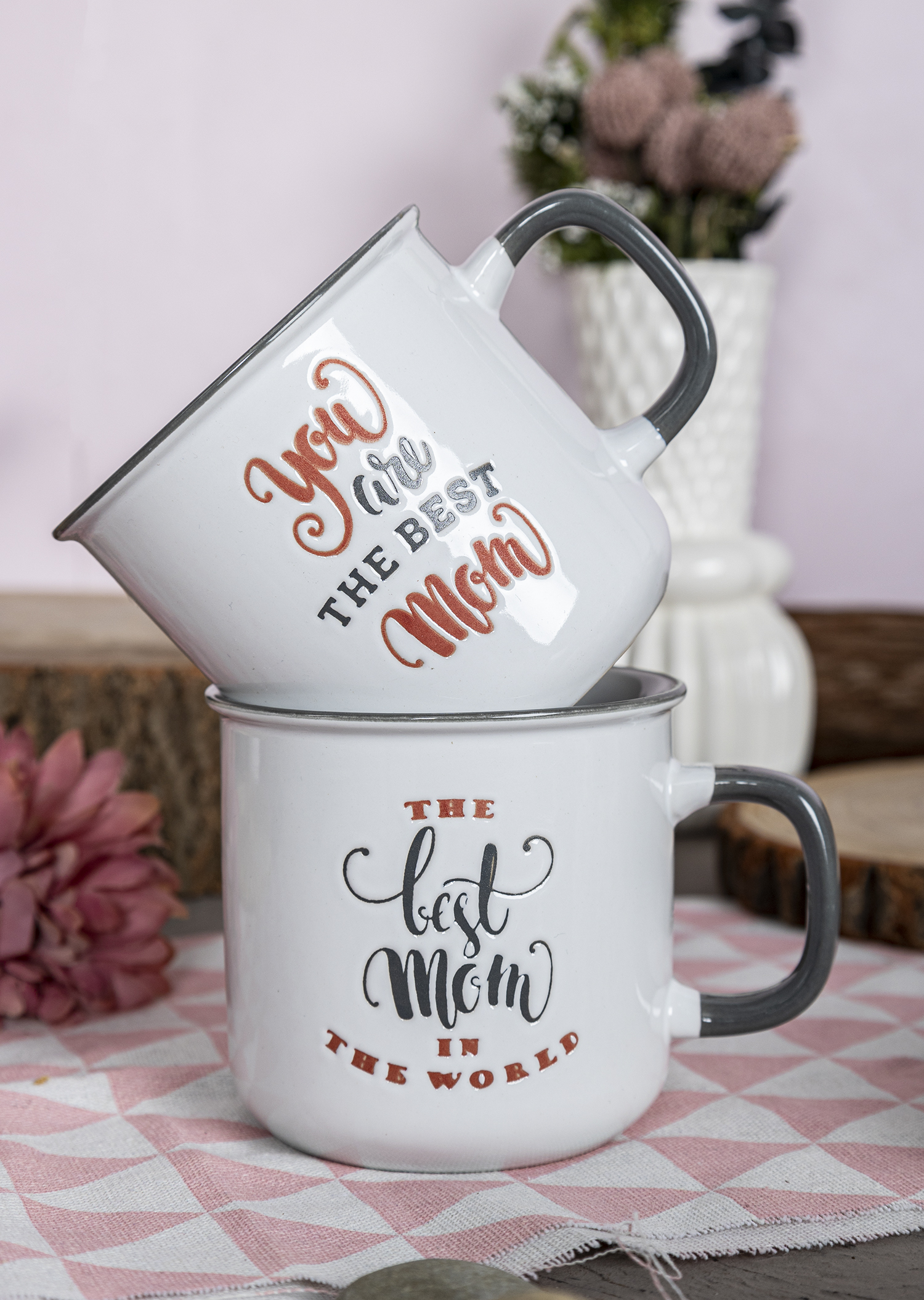 CHANGSHA HAPPY GO Mother’s Day Silkscreen Printed Stoneware Mug and Bowl Set with Heartwarming Quotes for Mom |happygodinnerware.com