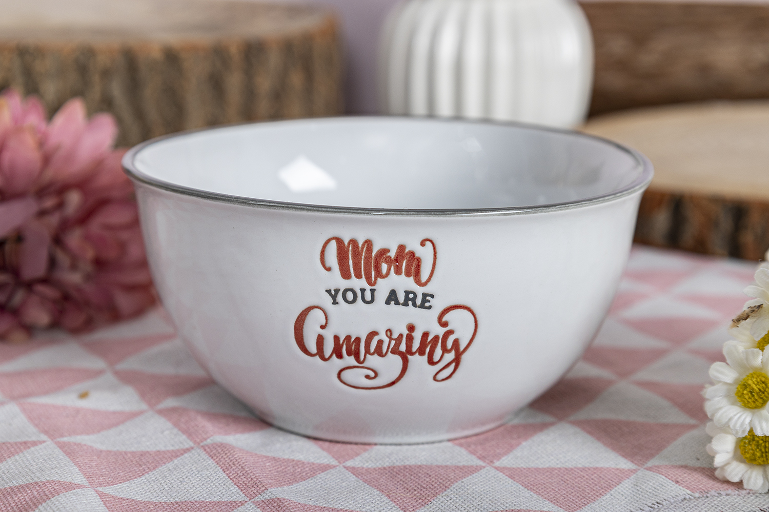 CHANGSHA HAPPY GO Mother’s Day Silkscreen Printed Stoneware Mug and Bowl Set with Heartwarming Quotes for Mom |happygodinnerware.com