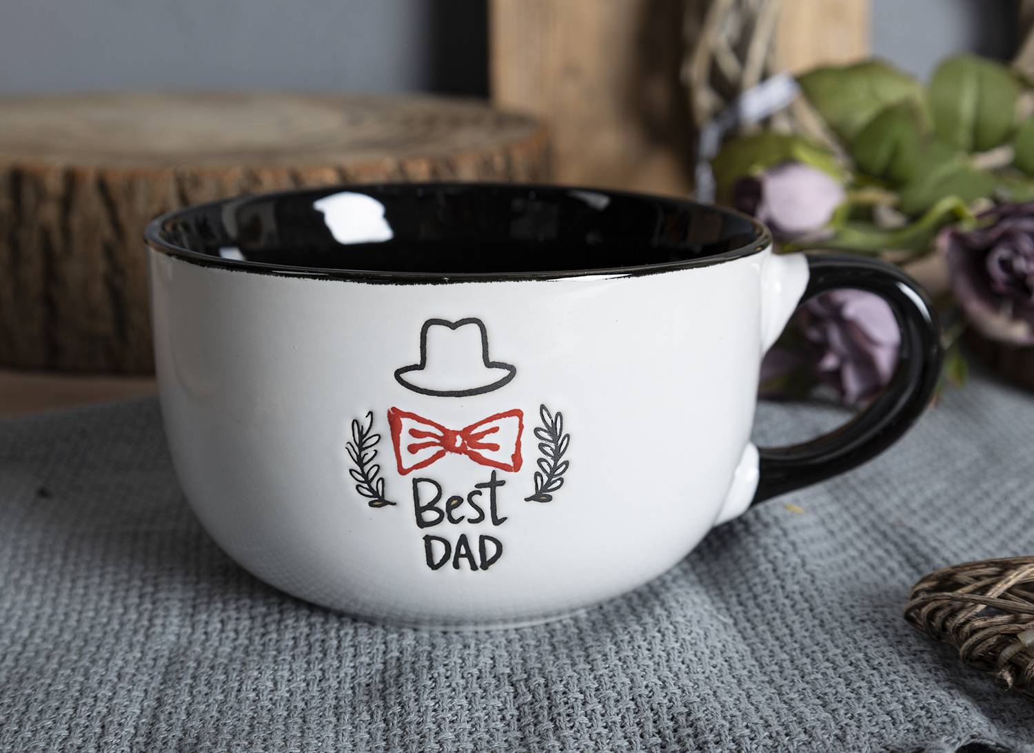 CHANGSHA HAPPY GO Father’s Day Stoneware Mug and Bowl Gift Set with Bold Typography for the Best Dad Ever |happygodinnerware.com