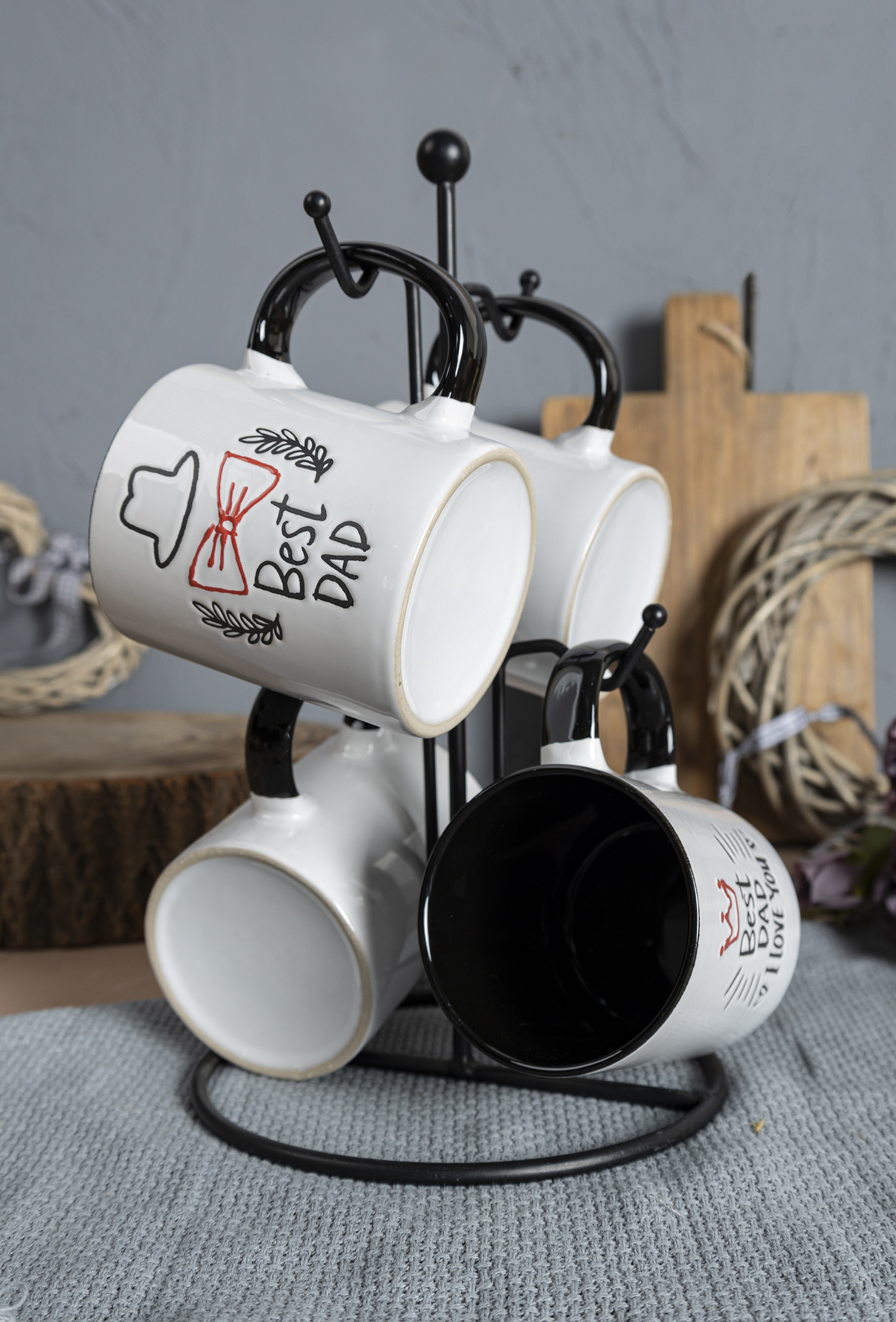 CHANGSHA HAPPY GO Father’s Day Stoneware Mug and Bowl Gift Set with Bold Typography for the Best Dad Ever |happygodinnerware.com