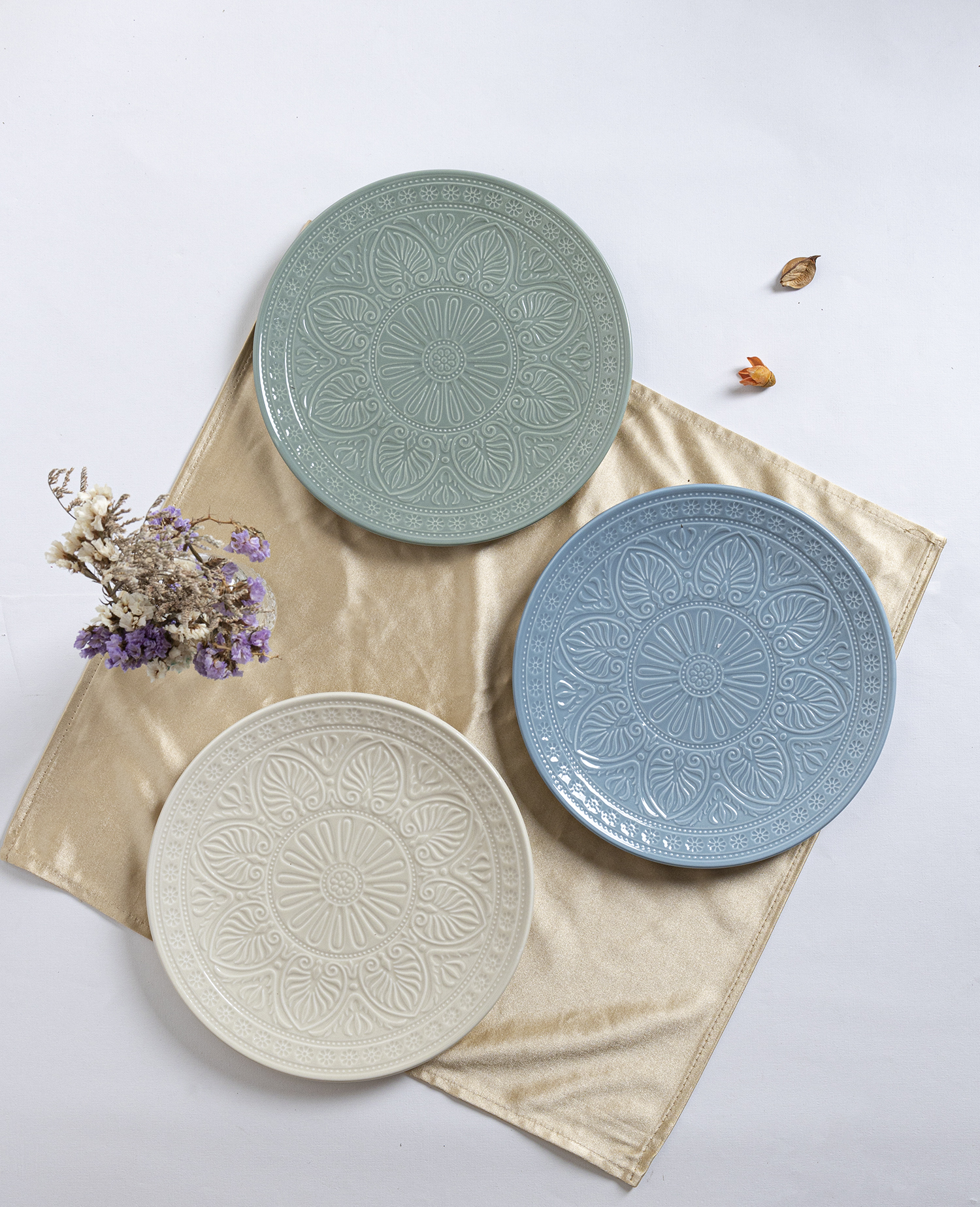 CHANGSHA HAPPY GO Colorful Macaron Pastel Embossed Porcelain Dinnerware Set – Vibrant Modern Tableware Collection |happygodinnerware.com