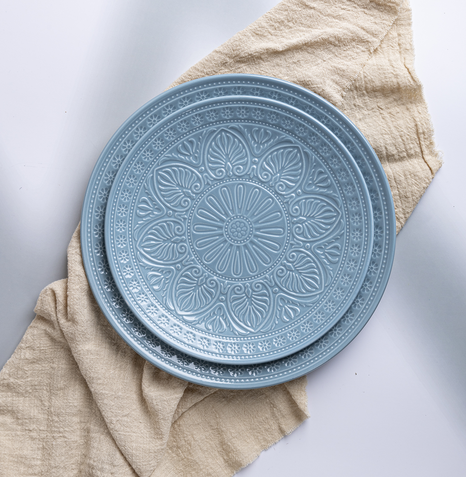 CHANGSHA HAPPY GO Colorful Macaron Pastel Embossed Porcelain Dinnerware Set – Vibrant Modern Tableware Collection |happygodinnerware.com