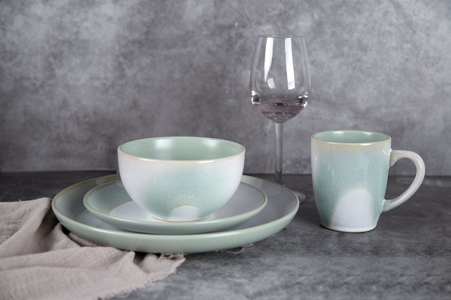 CHANGSHA HAPPY GO Moonlight Dual Reactive Glaze Ceramic Tableware Set|Dopamine Series Ceramics|happygodinnerware.com