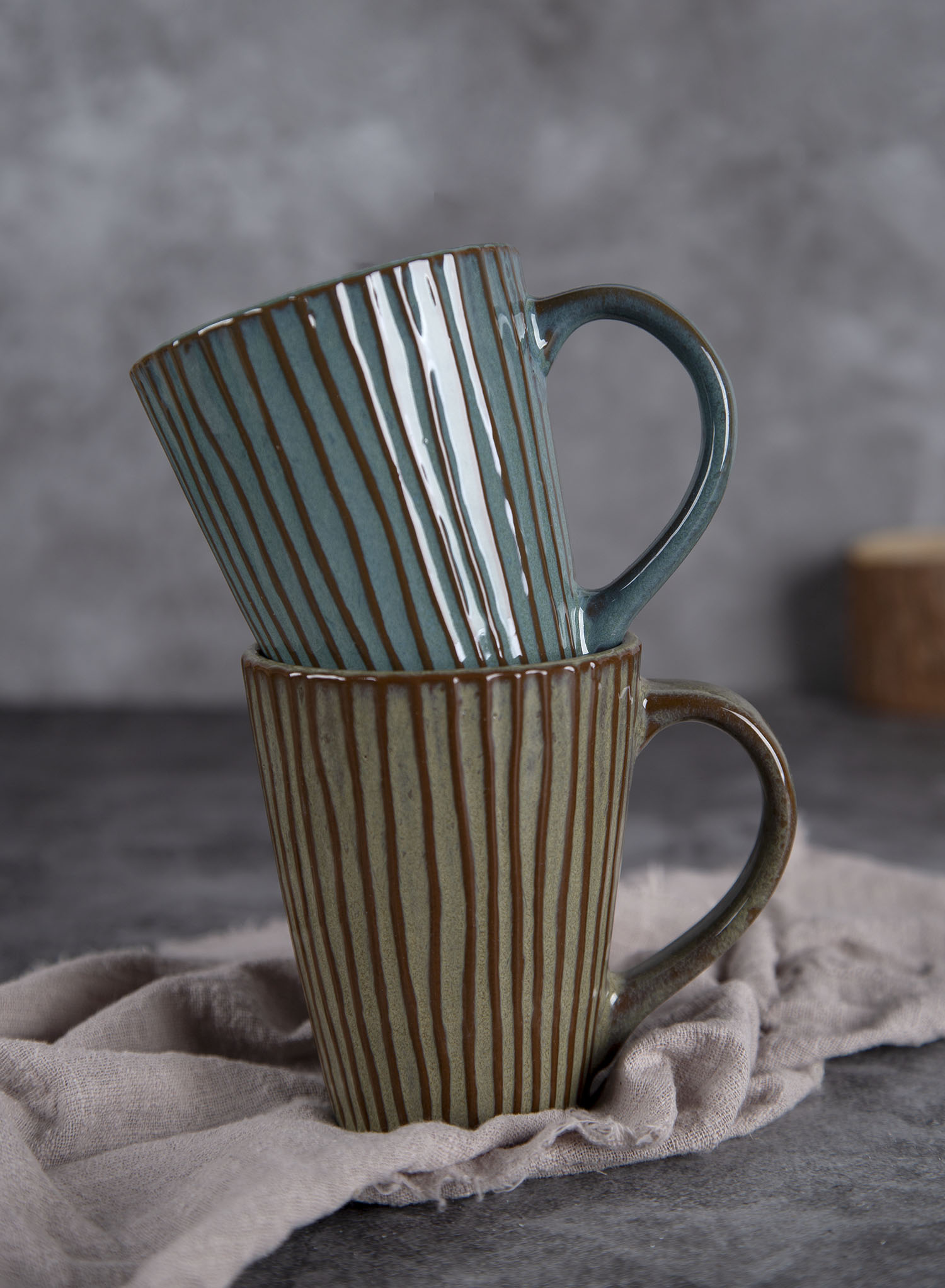 CHANGSHA HAPPY GO Sunburst Kiln Reactive Embossed Ceramic Tableware Set | happygodinnerware.com