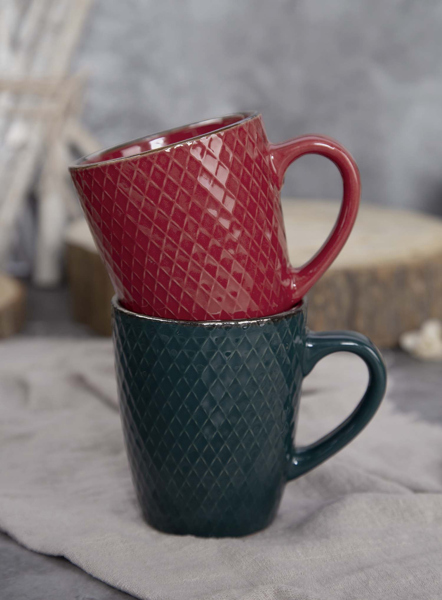 CHANGSHA HAPPY GO Diamond Embossed Glaze Espresso Cup & Saucer Set |Dopamine Series Ceramics|happygodinnerware.com