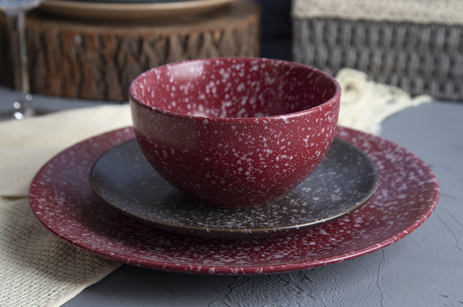 CHANGSHA HAPPY GO Speckled Glaze Ceramic Tableware Set |Dopamine Series Ceramics|happygodinnerware.com