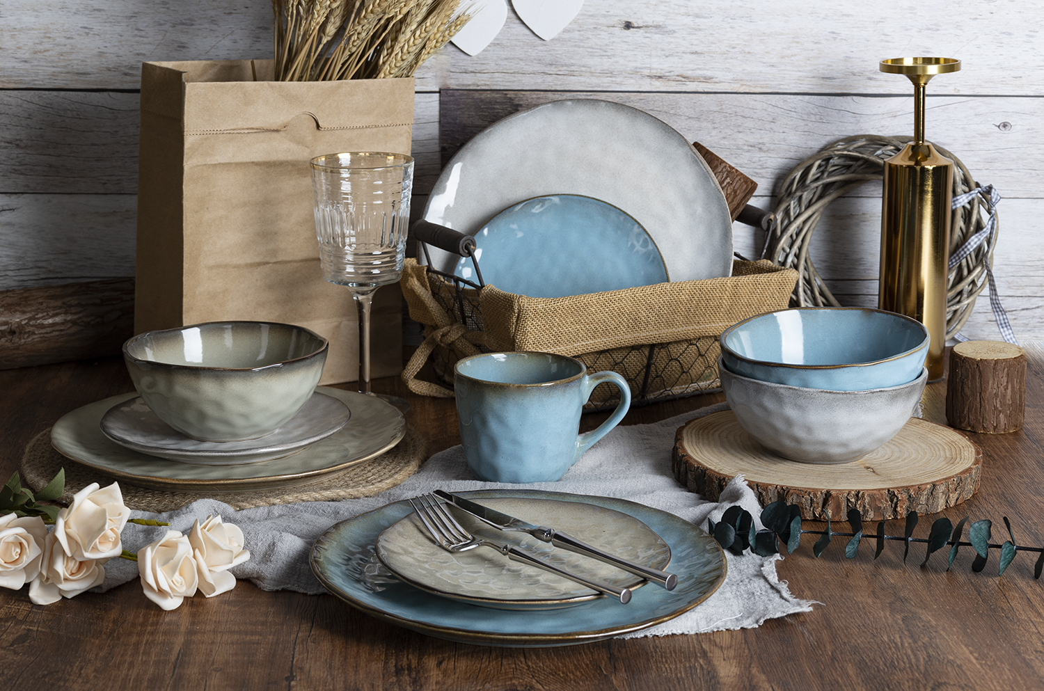 CHANGSHA HAPPY GO Handcrafted Reactive Glaze Stoneware Dinnerware Set – Multi-Color Artisan Ceramic Plates, Bowls, and Mugs for Home or Restaurant Use |happygodinnerware.com