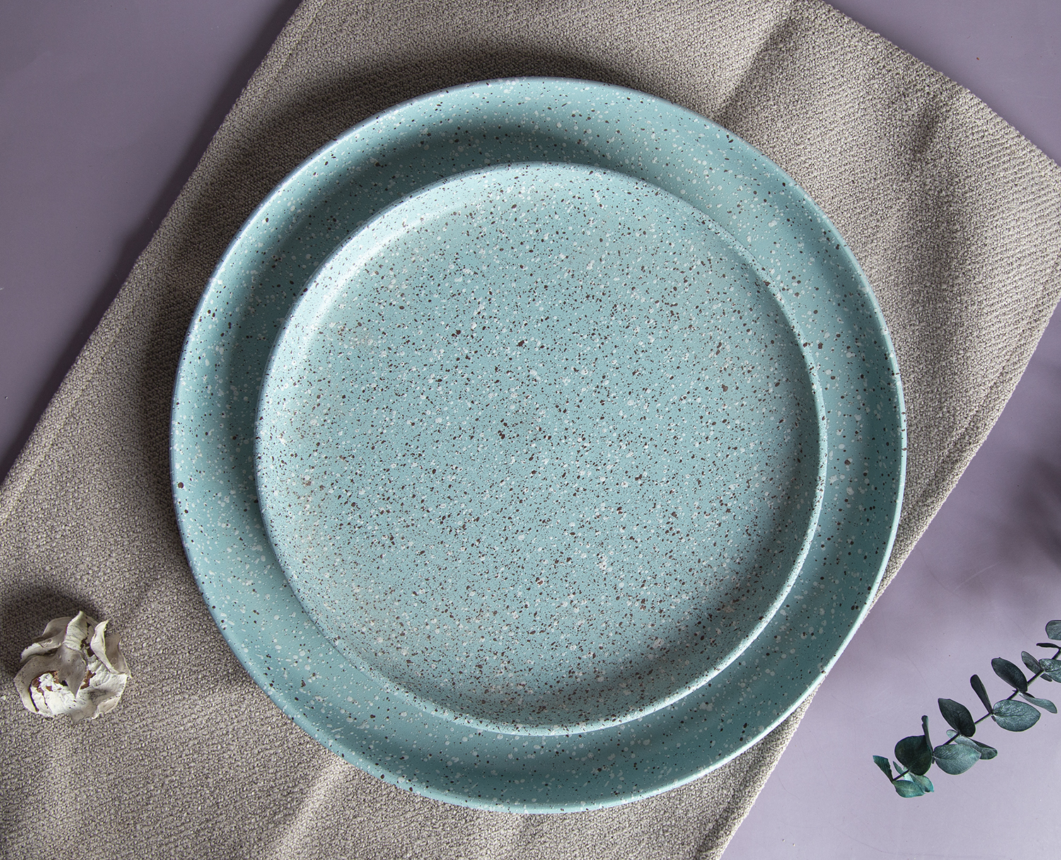 CHANGSHA HAPPY GO Speckled Matte Glaze Stoneware Dinnerware Set – Rustic Blue Ceramic Plates, Bowls, and Mug for Everyday Use |happygodinnerware.com